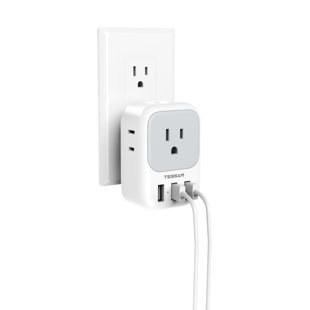 WAYFAIR SAMPLES 2 Tamper Resistant Single Outlet with USB Port
