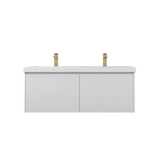 HOKKU DESIGNS Annalisse 48'' Double Bathroom Vanity with Acrylic Top