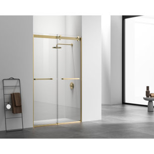 ELEGANT LIGHTING 47" - 48" W x 76" H Double Sliding Frameless Shower Door