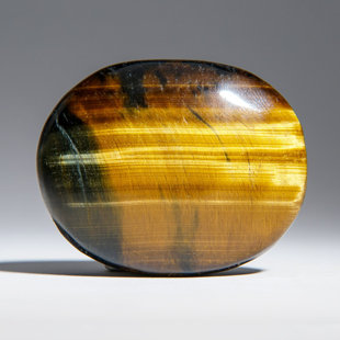 ASTRO GALLERY OF GEMS Genuine Polished Tiger's Eye Palm Stone