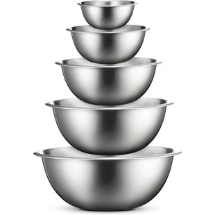 CCORNELUS Stainless Steel 6 Piece Nested Mixing Bowl Set