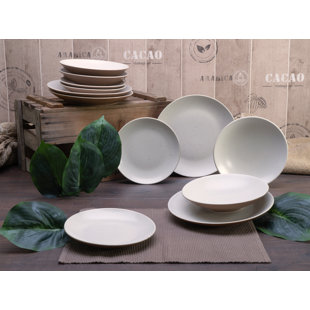 CREATABLE 12-tlg. Geschirrset aus Steingut für 4 Personen