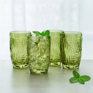 FITZ AND FLOYD Villa Palm Highball Glasses