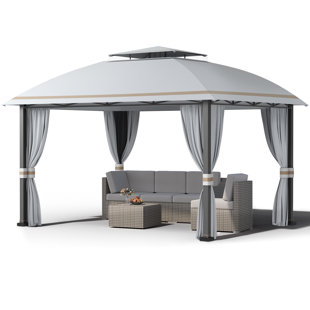 EGEIROS LIFE 13 Ft. W x 10 Ft. D Aluminum Patio Gazebo