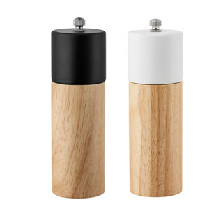 SC0GO Salt And Pepper Grinder Set Of 2 With Adjustable Ceramic Sea Salt Grinder & Pepper Mills, Salt And Pepper Shakers Refillable, 6.5in