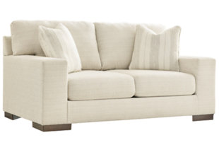 SIGNATURE DESIGN BY ASHLEY Maggie 70" Square Arm Loveseat with Reversible Cushions