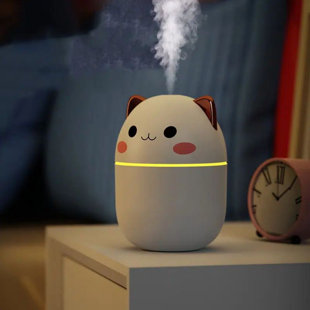CG INTERNATIONAL TRADING 1Pc 6.76Oz/200Ml Air Humidifier, Cute Aroma Diffuser, With Night Light, Cool Mist, For Bedroom Home