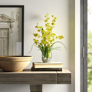 ANDOVER MILLS™ Liquid Illusion Dancing Lady Orchids Centerpiece with Vase