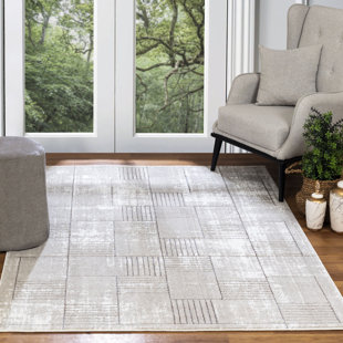 SURYA B.V. Nocibe Geometric Machine Woven Machine Woven / Power Loomed Rectangle: 200cm X 275cm Area Rug