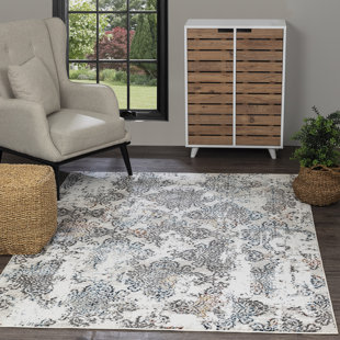 SURYA B.V. Nocibe Damask Machine Woven Machine Woven / Power Loomed Rectangle: 200cm X 275cm Area Rug