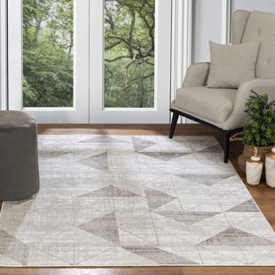 SURYA B.V. Nocibe Geometric Machine Woven Machine Woven / Power Loomed Rectangle: 200cm X 275cm Area Rug