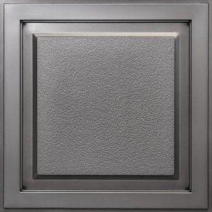 UDECOR Element 23.75'' L x 23.75'' W Vinyl Ceiling Tile In Antique Nickel (Set of 10)