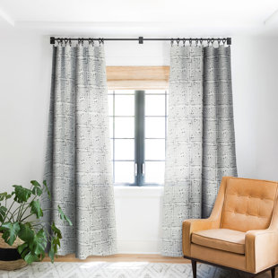 EAST URBAN HOME Bianca Green Weapons Of Mass Creation White 1pc Blackout Window Curtain Panel
