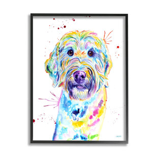 STUPELL INDUSTRIES " Vivid Goldendoodle Dog Pet " by Jen Seeley