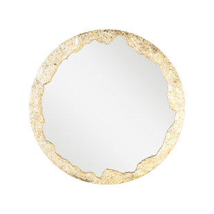 CANDICE LUTER ART + INTERIORS Glissando Metal Round Wall Mirror
