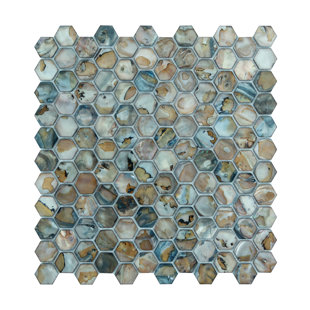 WS TILES® Mother of Pearl 1" x 1" Seashell Honeycomb Mosaic Wall Tile