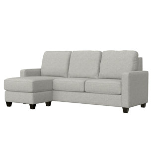 EMERALD HOME FURNISHINGS 86" Wide Reversible Modular Sofa and Chaise with Ottoman