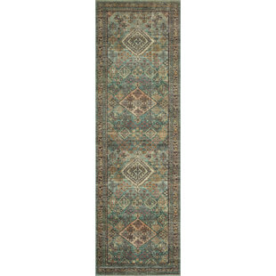 Magnolia Home By Joanna Gaines X Loloi Sinclair Machine Washable Turquoise / Multi Area Rug