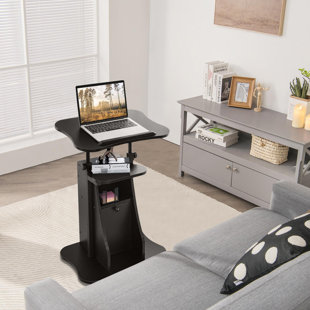 INBOX ZERO Kresler Adjustable Curved Metal Base Standing Desk