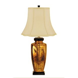 JB HIRSCH HOME DECOR Fern Leaf Ceramic Table Lamp