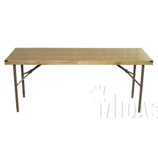 MIDAS EVENT SUPPLY Elite 6 Person 72'' L Extendable Solid + Manufactured Wood Dining Table