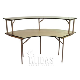 MIDAS EVENT SUPPLY Elite Semi-Circle Bar Top Riser