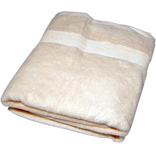 LCM HOME FASHIONS Cotton Ribbed Bath Towels