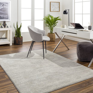 WADE LOGAN® Arean Light Gray Machine Washable Area Rug