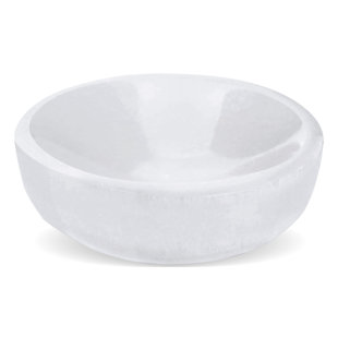 Northlandz Selenite Crystal Bowls For Smudging, Cleaning, And Meditation Best For Gift, 10cm – White