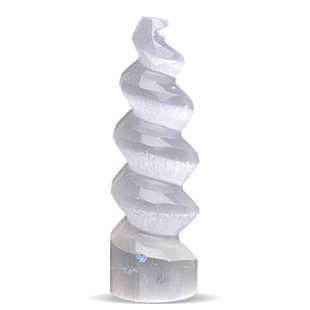 Northlandz Selenite Crystal Spiral Tower, Best For Home Decor & Yoga, Ideal Gift For Happy Moments