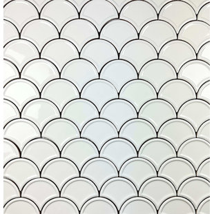 ABOLOS Monet 3" x 4" Porcelain Fish Scale Mosaic Wall & Floor Tile