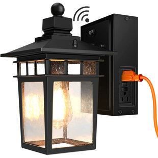 LONGSHORE TIDES Yoe Aluminum Outdoor Wall Light with Dusk to Dawn