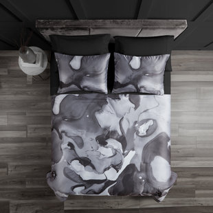 BECO HOME Satin Ring Stitch Marble Comforter Set