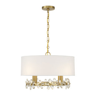 SAVOY HOUSE Dahlia 4-Light Pendant in Warm Brass