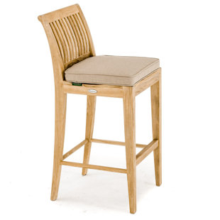 WESTMINSTER TEAK Teak Outdoor 29.13'' Bar Stool