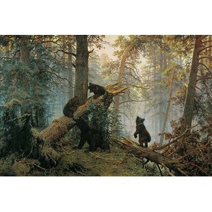 BUYENLARGE Bears in The Forest Morning- 1 Graphic Art Print