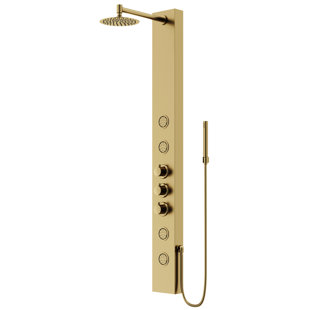 VIGO Ellington 59" H X 6" W EZDivert™ 4-Jet Shower System with Hand Shower Wand & Adjustable Shower Head