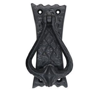 MYSTIC COLONIAL HARDWARE Bedroom Door Knocker Antique Black Ironmongery - True Solid CAST Iron - 4.7 inches
