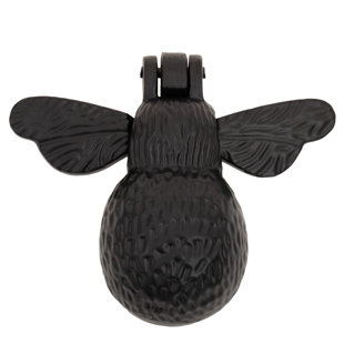 MYSTIC COLONIAL HARDWARE Bumblebee Unique Pear Shape Black Bumblebee Door Knocker for Front Door