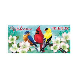 EVERGREEN ENTERPRISES, INC Spring Holidays Welcome Friends Sassafras Switch Door Mat