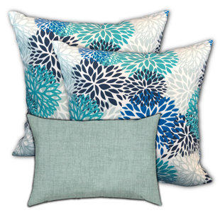 HOMEROOTS Floral Polyester Indoor/Outdoor Throw Pillow