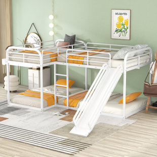 ISABELLE & MAX™ Levick L Shape Twin Over Twin and Full Over Full Quad Bunk Bed