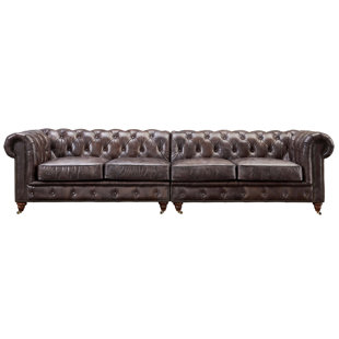 CRAFTERS AND WEAVERS 118'' Leather Sofa