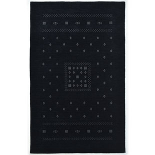 FOUNDRY SELECT Nilles Handmade Hand-Knotted Black/White Area Rug