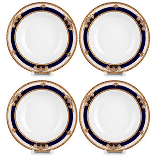 THUN 1794 A.S. Regatta Bohemian Porcelain Soup Plates 8.7" Set Of 4 Pieces (Set of 4)