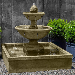 CAMPANIA INTERNATIONAL La Mirande Hand Crafted Weather Resistant Floor Fountain