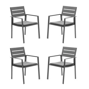 LEBENLIEBE Lowes Collection Stackable Dining Armchairs Patio Dining Chairs with Cushion
