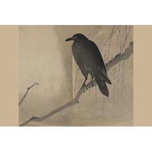 BUYENLARGE " Crow On A Willow Branch "