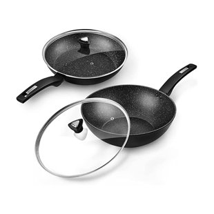 CS KOCHSYSTEME Aluminum Non-Stick 8'' Wok Set with Lid