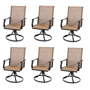 RED BARREL STUDIO® Claubert Outdoor Dining Armchair (Set of 6)
